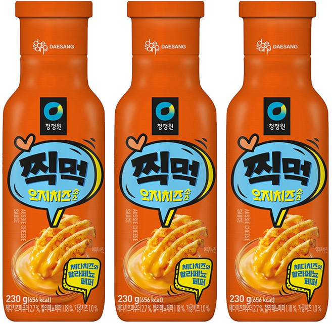 청정원 찍먹 오지치즈소스, 230g, 3개