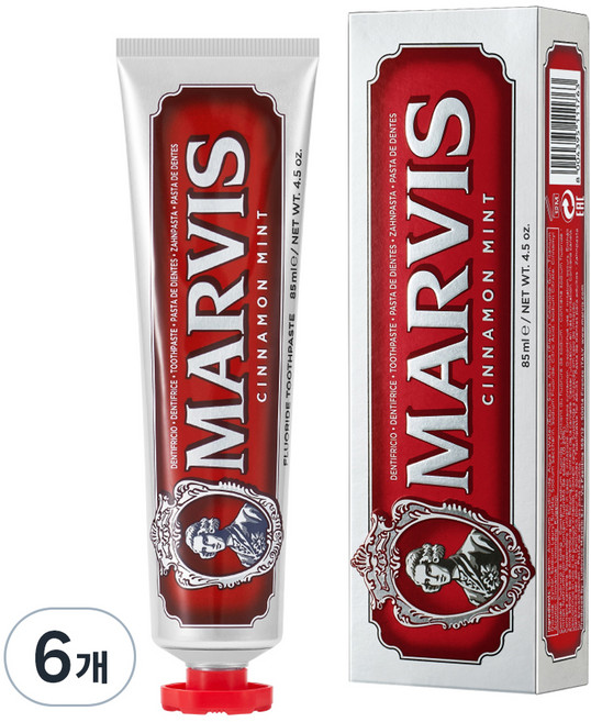 마비스 시나몬 민트 치약, 85ml, 6개