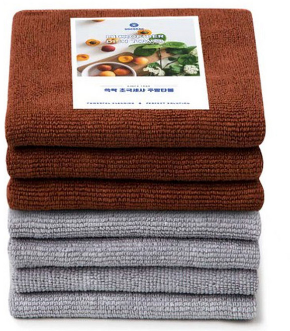 쓱싹 카페행주 그레이 4p + 브라운 3p, 1세트