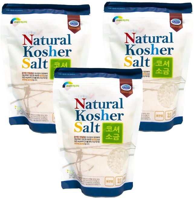 코리아에코텍 코셔 고운소금, 500g, 3개