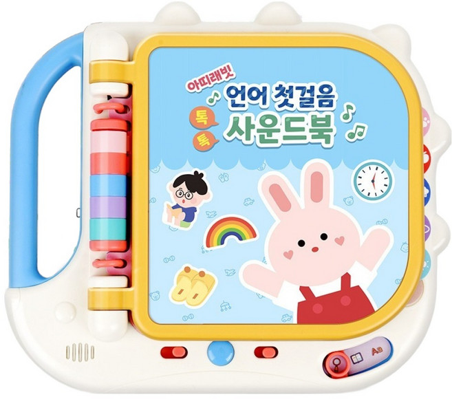 아띠래빗 유아용 언어 첫 걸음 톡톡 사운드북, 혼합색상, 1개