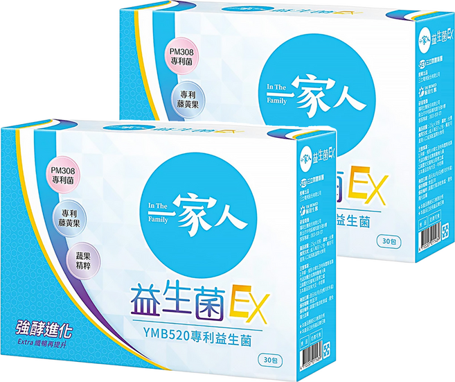 YM BIOMED 陽明生醫 一家人 益生菌EX, 2.5g, 30包, 2盒