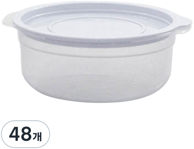 가쯔 심플쿡 냉동밥 전자렌지용기 라이트그레이, 48개, 600ml