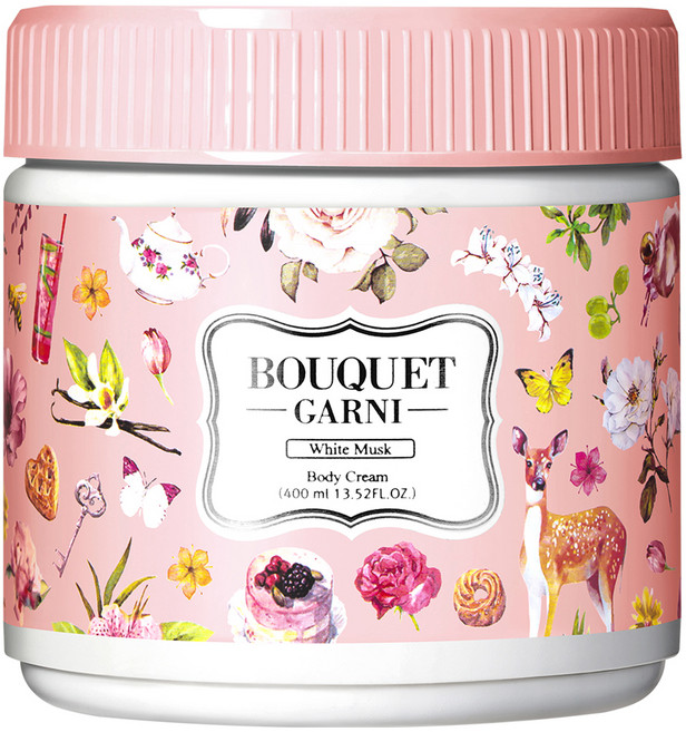 부케가르니 딥 너리싱 바디크림 화이트머스크, 400ml, 1개