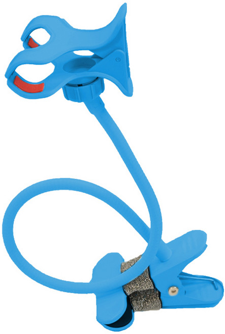 편스토어 집게형 스마트폰 자바라 거치대 97mm, 블루, 1개