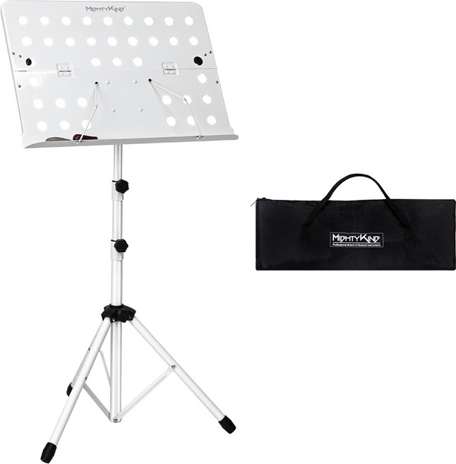 마이티킹 반으로 접히는 휴대용 악보 보면대 MUS75, 화이트, 1개