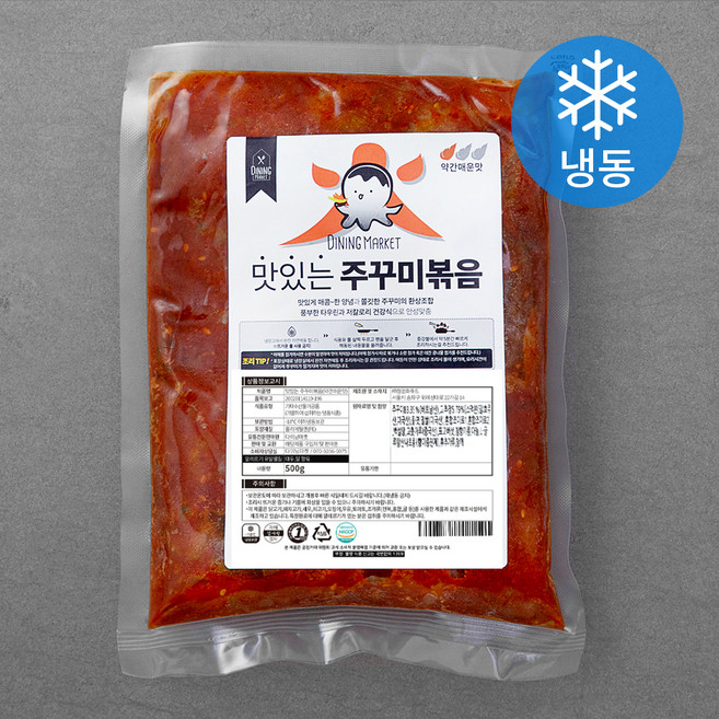다이닝마켓 맛있는 쭈꾸미볶음 약간 매운맛 (냉동), 500g, 1개