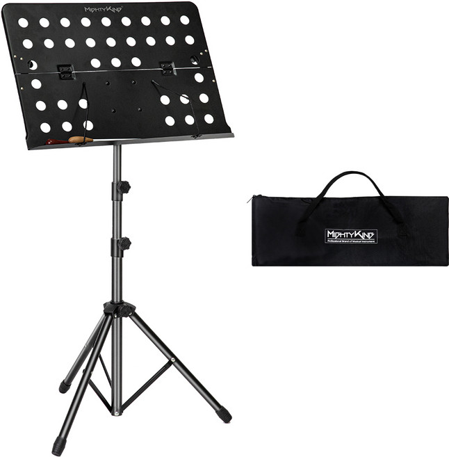 마이티킹 반으로 접히는 휴대용 악보 보면대 MUS75, 블랙, 1개