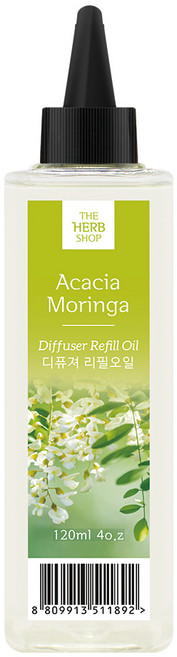 더허브샵 디퓨저 리필 오일, 아카시아 모링가, 120ml, 1개