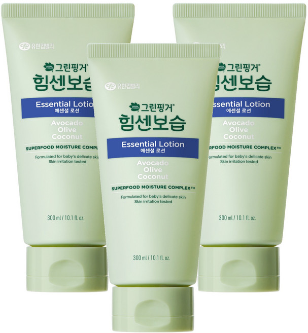 그린핑거 힘센보습 에센셜 유아로션, 300ml, 3개