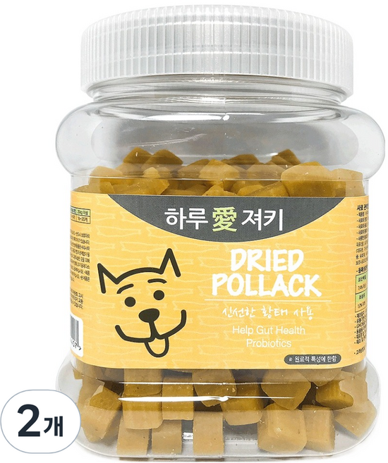 하루애 강아지 져키, 황태, 400g, 2개