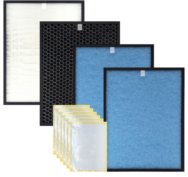 Woong Tech coway cairs空氣清淨機高效濾網+除臭+M號 2入+濾芯 6入組 AP-1018F AP-1013F, 單品