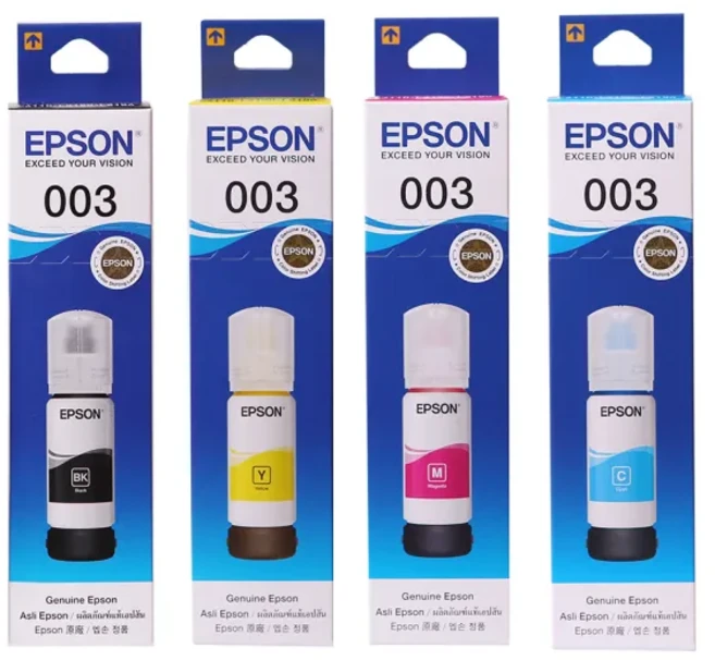 EPSON 台灣公司貨 1黑3彩墨水瓶, 黑色 + 彩色, 1組