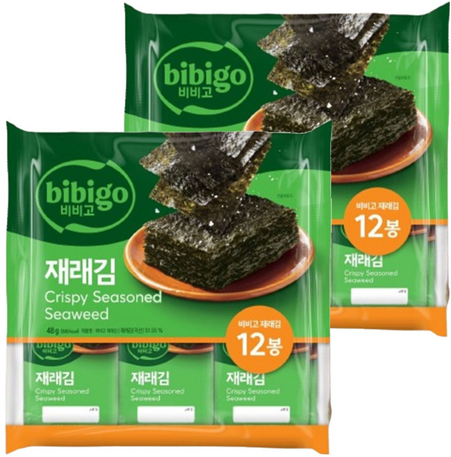 CJ bibigo 傳統便當海苔 12p, 48g, 2個