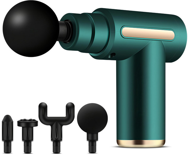 JAR嚴選 Mini輕量型便攜隨身震動式筋膜槍, 不適用, 墨綠色