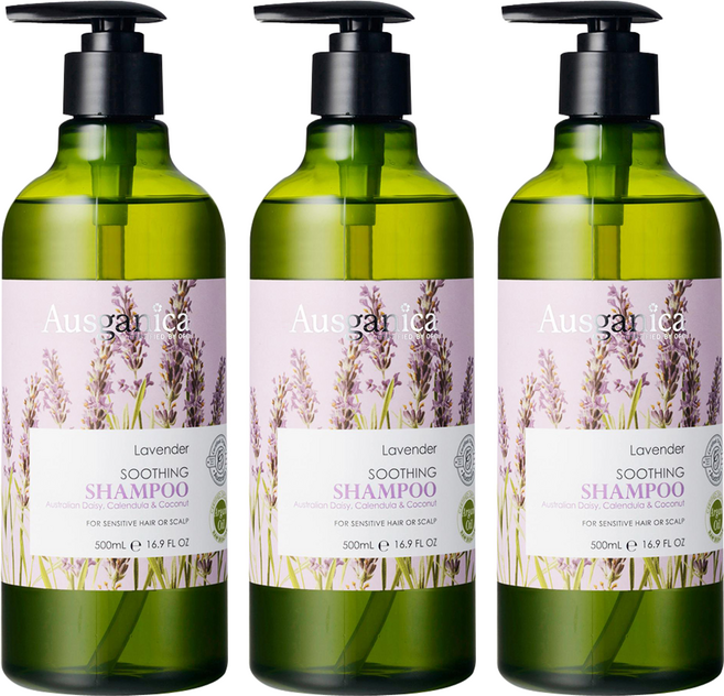Ausganica 澳潔蕬 薰衣草舒緩洗髮精, 500ml, 3件