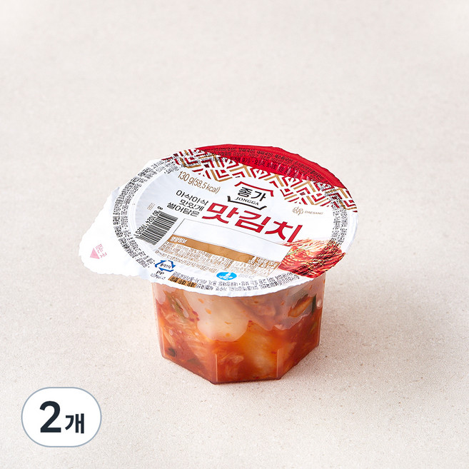 종가 맛김치 미니컵, 130g, 2개