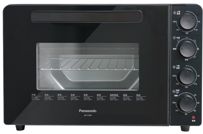 Panasonic 全平面溫控機械式電烤箱 32L, NB-F3200
