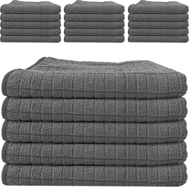 월드크린 고급 극세사 바둑 행주 그레이, 20개