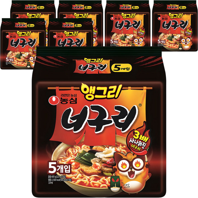 너구리 앵그리 121g, 35개