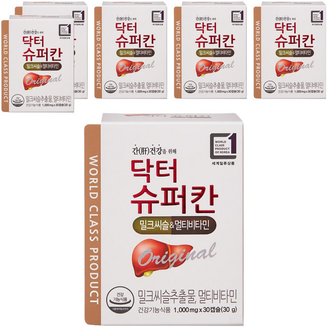 닥터슈퍼칸 에이치엘사이언스 밀크씨슬 멀티비타민 30g, 30정, 6개