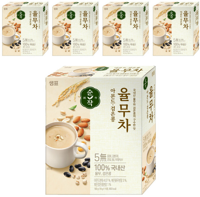 순작 아몬드 검은콩 율무차, 18g, 10개입, 5개