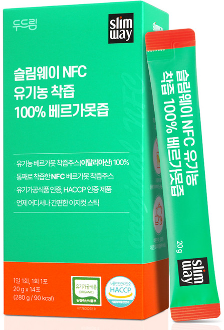 슬림웨이 두드림 NFC 유기농 베르가못즙 14p, 1개, 20g
