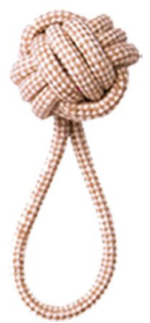 Little poppet 小小毛孩 寵物棉麻耐咬繩結玩具, 咖啡色, 1個