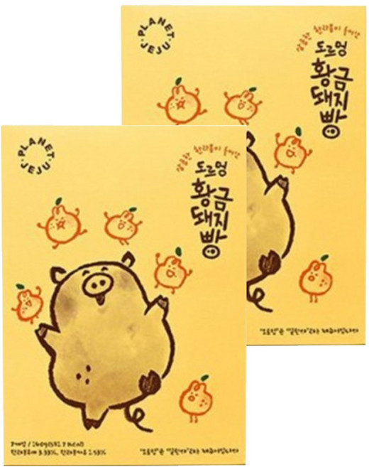 에코제이푸드 제주 도르멍 황금돼지빵 7p, 2개, 140g