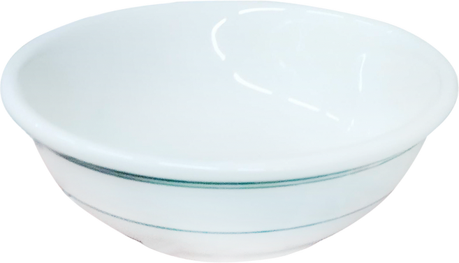 Tuxton 進口磁湯碗 綠邊 13.5cm TGB-024, 白色, 1個
