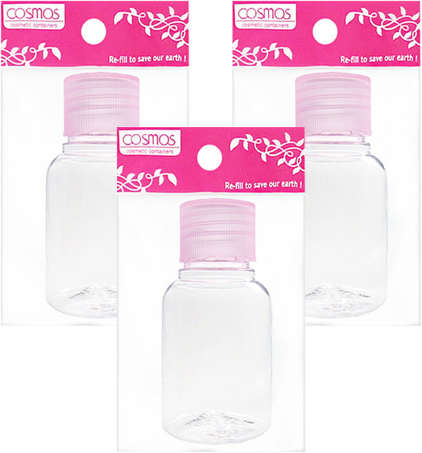 台灣 COSMOS 空瓶 #927 50ml, 透明色, 3個