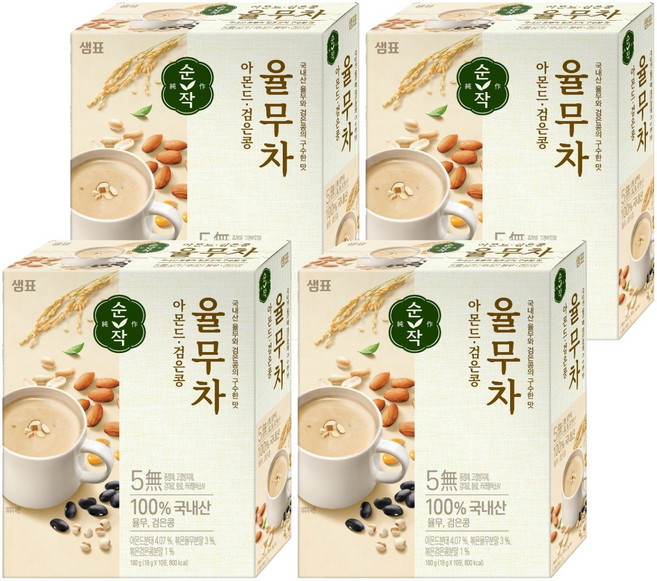 순작 아몬드 검은콩 율무차, 18g, 10개입, 4개