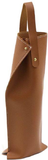 코모스코 가죽 와인 위스키 쇼핑백, 브라운, 1개