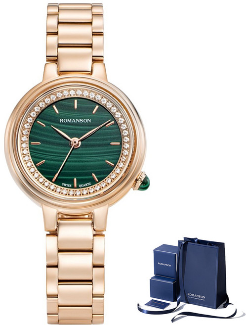 ROMANSON Lumiere Bijou金屬手錶 RWRMLL3BF513+購物袋