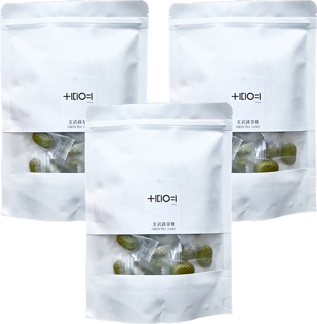 十本初壹 玄武綠茶糖 台灣綠茶糖, 100g, 3袋