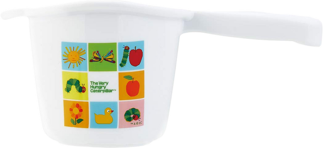 Skater 雙手小水瓢 21.5 x 11 x 9.5cm, 好餓的毛毛蟲 白色, 1個