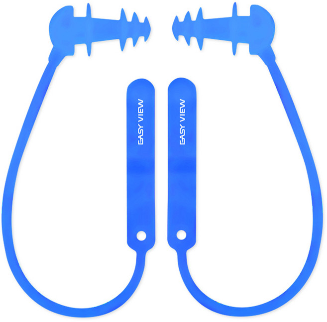 EASYVIEW 矽膠線耳塞, 藍色, 1套