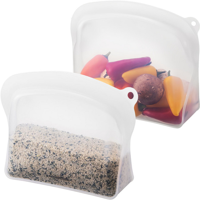 락앤락 프리미엄 실리콘 지퍼백 600ml + 2000ml, 혼합, 1세트, 1개입