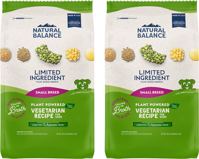 내추럴발란스 어덜트 LI 야채 레시피 강아지사료, 곡물, 2.4kg, 2개