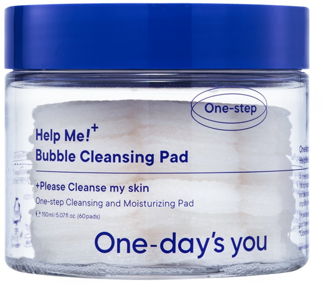 韓國One-day's you HELP ME泡泡潔膚舒膚棉片 150ml, 60片, 1罐