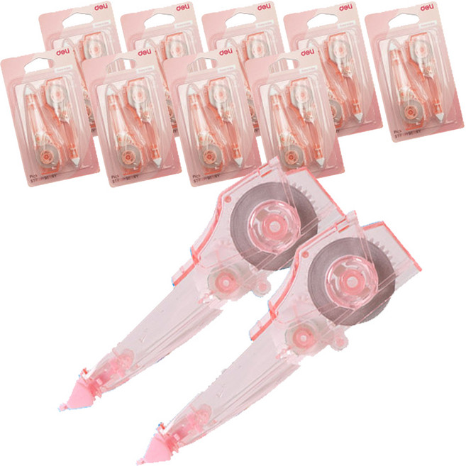 델리 마카롱 수정 테이프 리필 71470 2개, 핑크, 10세트