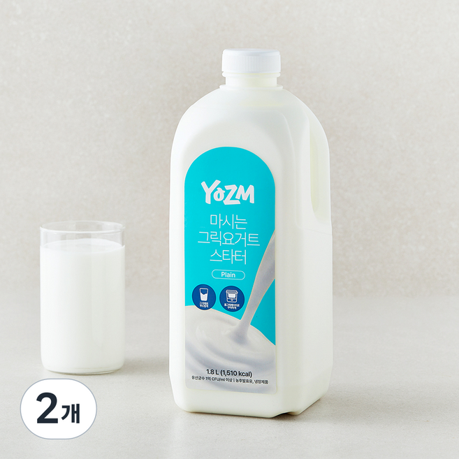 요즘 마시는 그릭요거트 스타터, 2개, 1개입, 1.8L