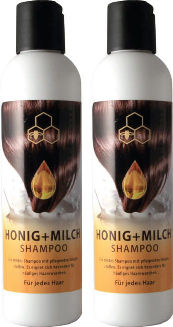 Bienen-Diatic 蜂蜜奶蛋白保濕養護洗髮乳 溫和護色 柔順易梳理 200ml, 2瓶