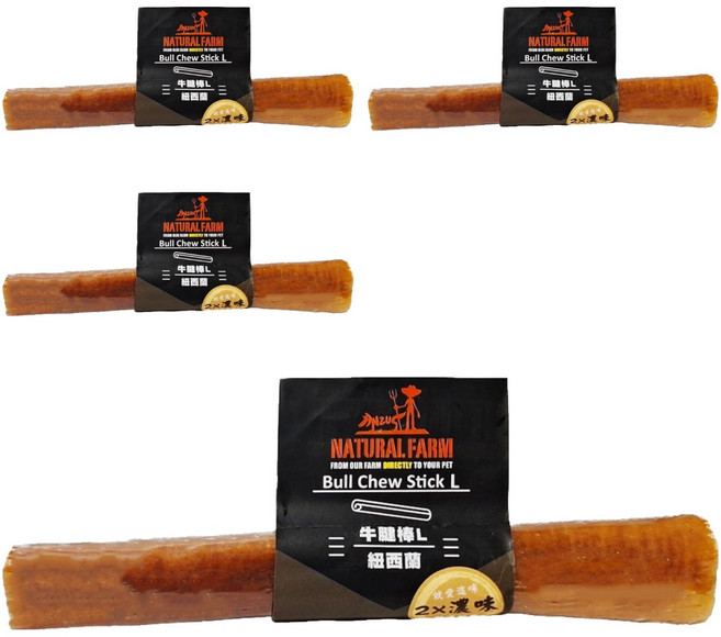 NATURAL FARM 自然牧場 牛腱棒 L, 牛肉, 20g, 4支
