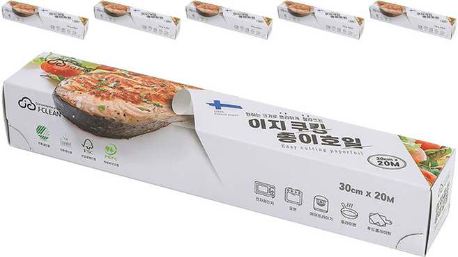 제이크린 이지쿠킹 종이호일 롤형, 20m, 1개, 6개