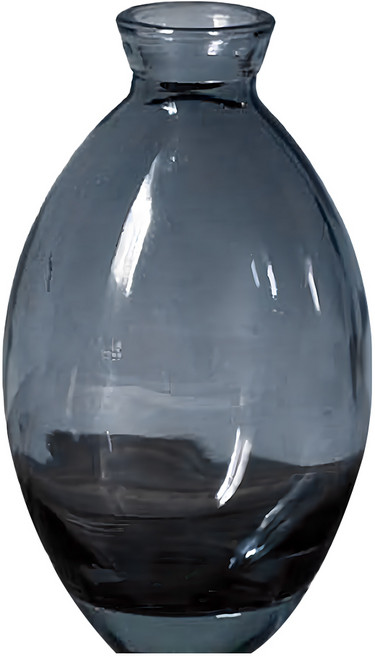 空氣選物 水滴玻璃花瓶_霧黑高瓶, 1個, 霧黑
