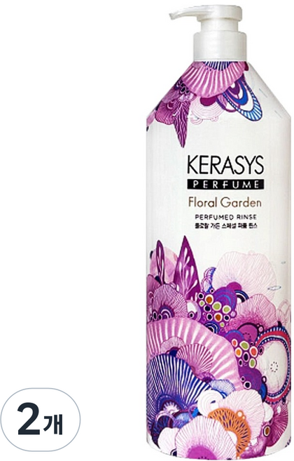 KERASYS 香氛潤髮乳 花園香, 2個, 1L