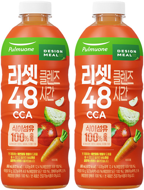 풀무원 리셋클렌즈 48시간 CCA주스, 2개, 960ml