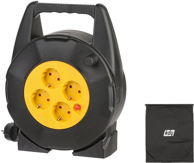 케이디와이 캠핑 릴선 4구 KRL-420, 20m, 혼합색상, 1개