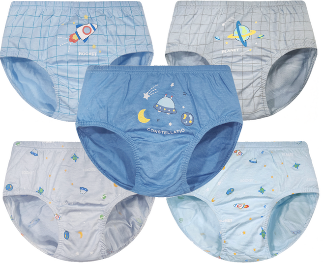 딩동댕키즈 남아용 우주여행 순면 삼각팬티 5종 세트